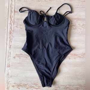 Black one piece swimsuit
